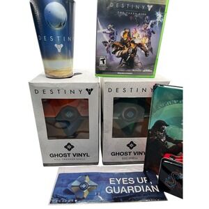 Destiny Ghost Collectible Bundle Vinyl Shells Xb 1 Game Journal Game NO CODE